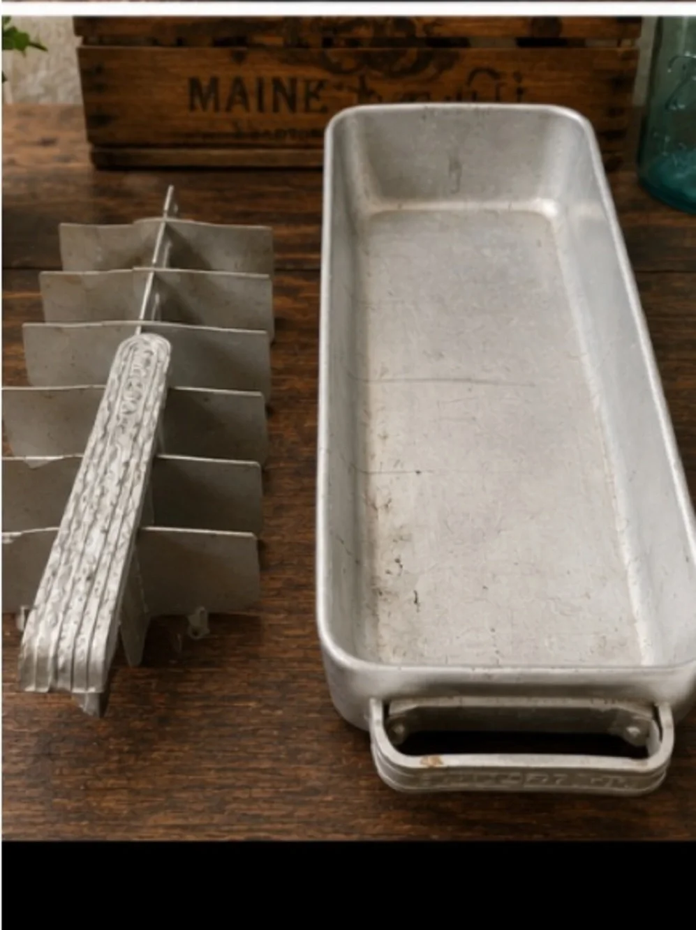 Vintage Frigidaire Aluminum Ice Cube Tray Lever Handle Retro Kitchen MCM